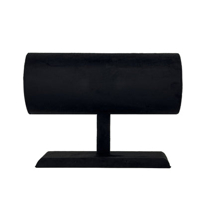 10 3/4" x 8" Black Velvet Single Round T-Bar Display