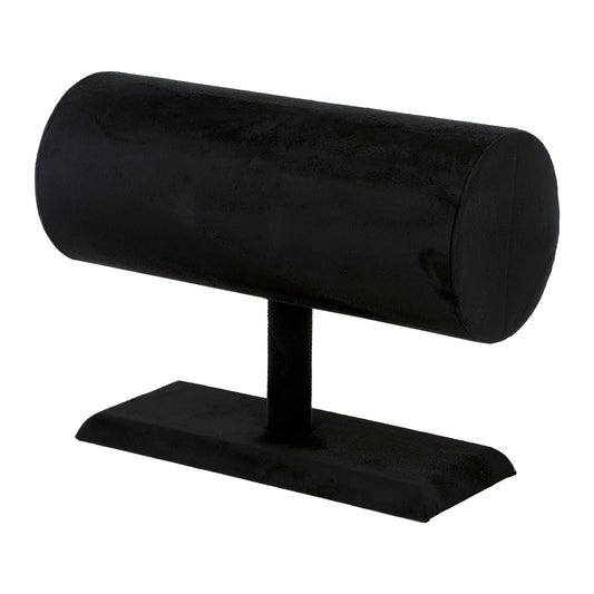 10 3/4" x 8" Black Velvet Single Round T-Bar Display