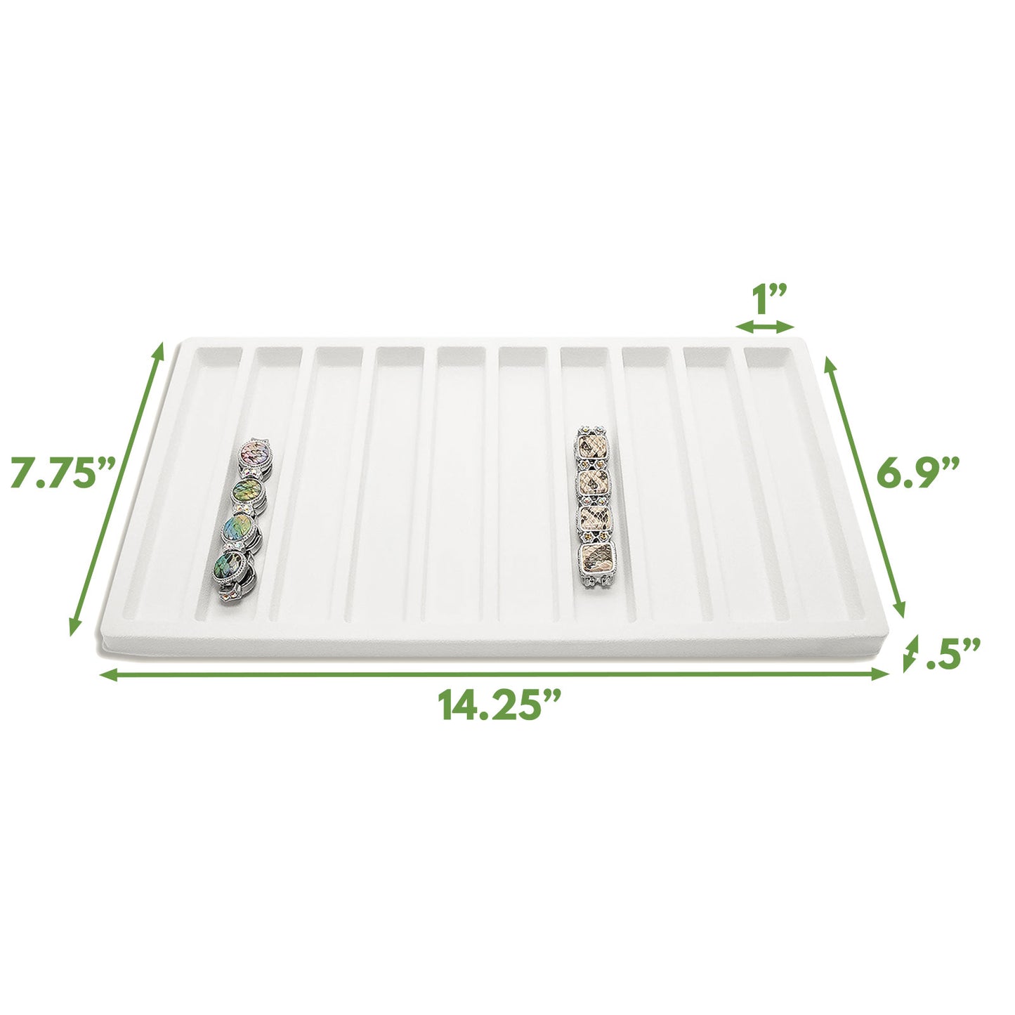 10 Column White Compartment Tray Insert