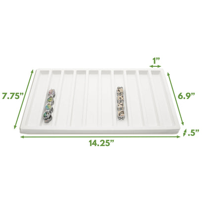 10 Column White Compartment Tray Insert