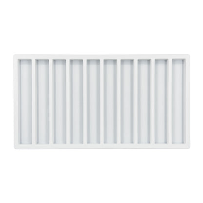 10 Column White Compartment Tray Insert