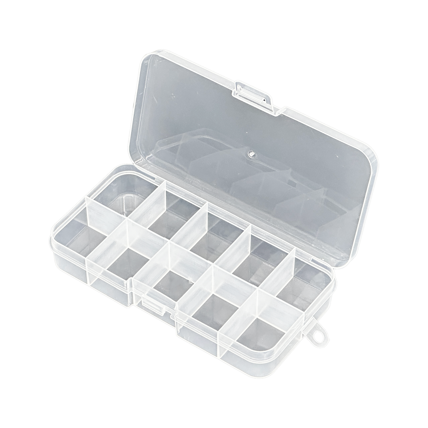 10 Grid Small Clear Plastic Compartment Organizer Storage Case