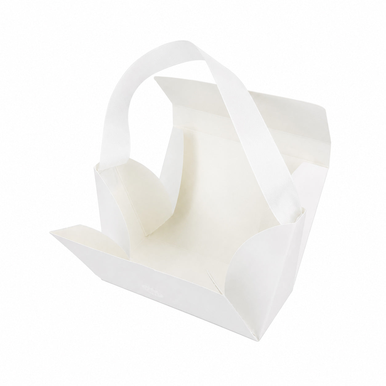 10-Pack 4.5" x 3" White Folding Paper Gift Bags with Handle