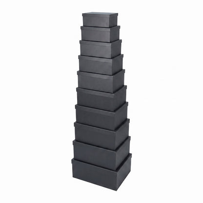 10-Piece Black Nested Gift Box Set