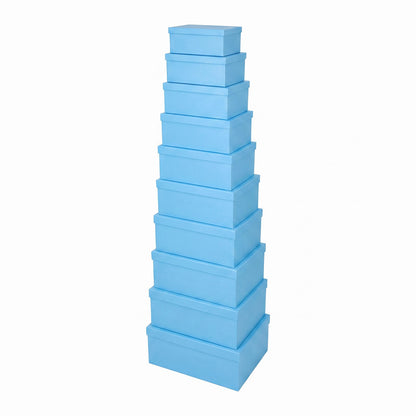 10-Piece Blue Nested Gift Box Set