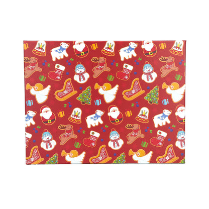 10-Piece Red Nested Gift Box Set with Christmas Pattern Design
