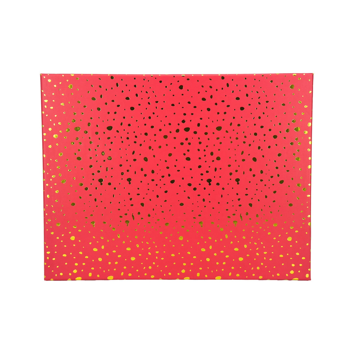 10-Piece Red Nested Gift Box Set with Gold Dot Design