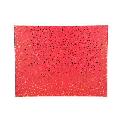 10-Piece Red Nested Gift Box Set with Gold Dot Design