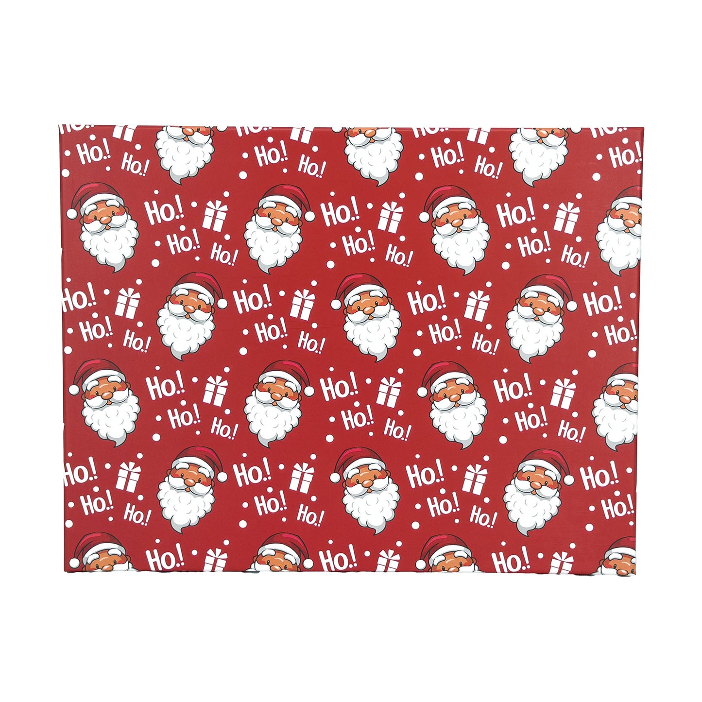 10-Piece Red Nested Gift Box Set with Santa Claus Ho Ho Ho Design