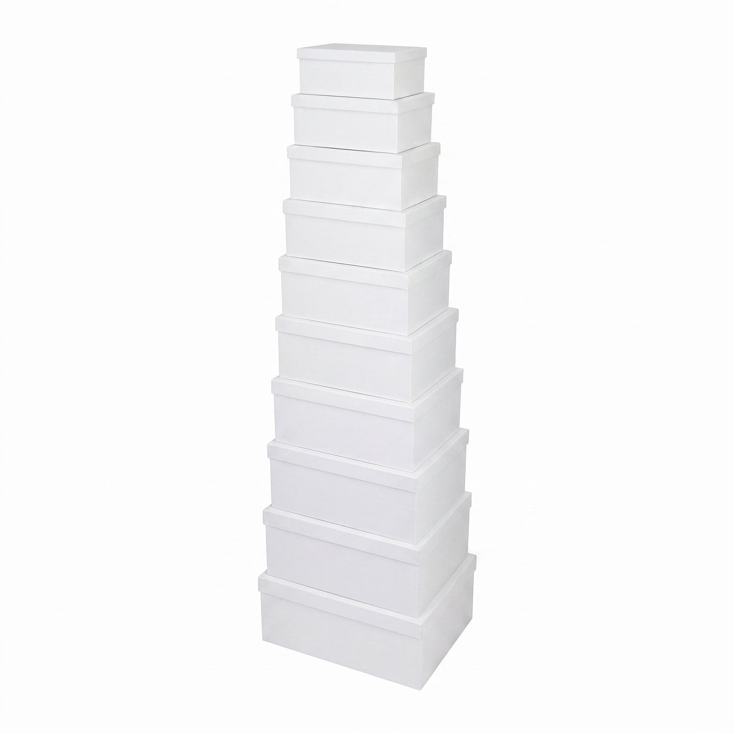 10-Piece White Nested Gift Box Set