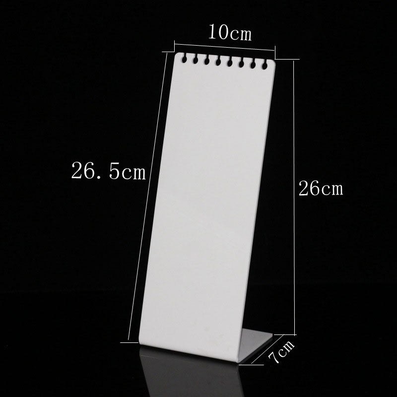10" x 3 7/8" White Acrylic Necklace Display Stand with 8 Notches