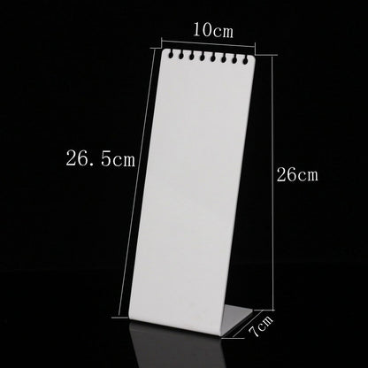 10" x 3 7/8" White Acrylic Necklace Display Stand with 8 Notches
