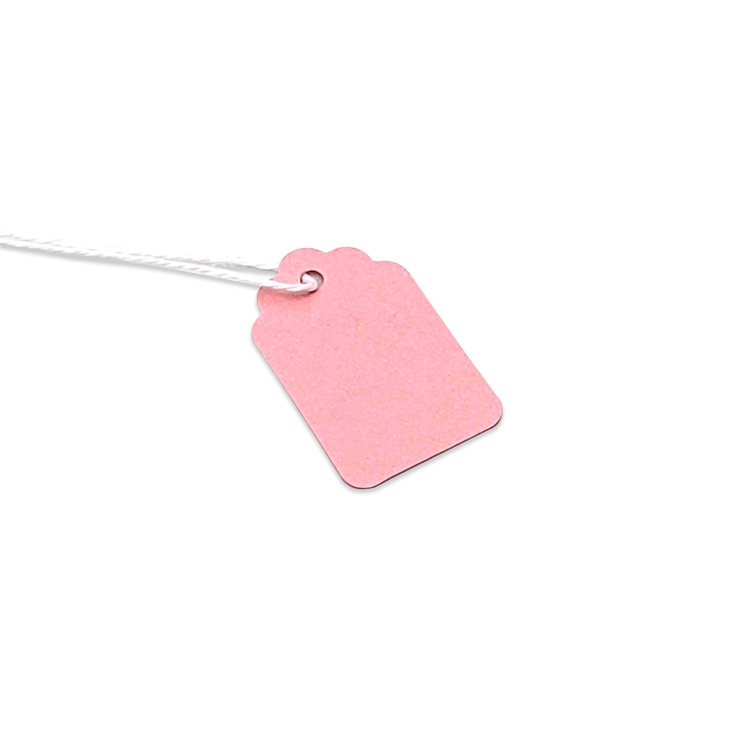 22 x 35mm Pink Paper Knotted String Price Tags