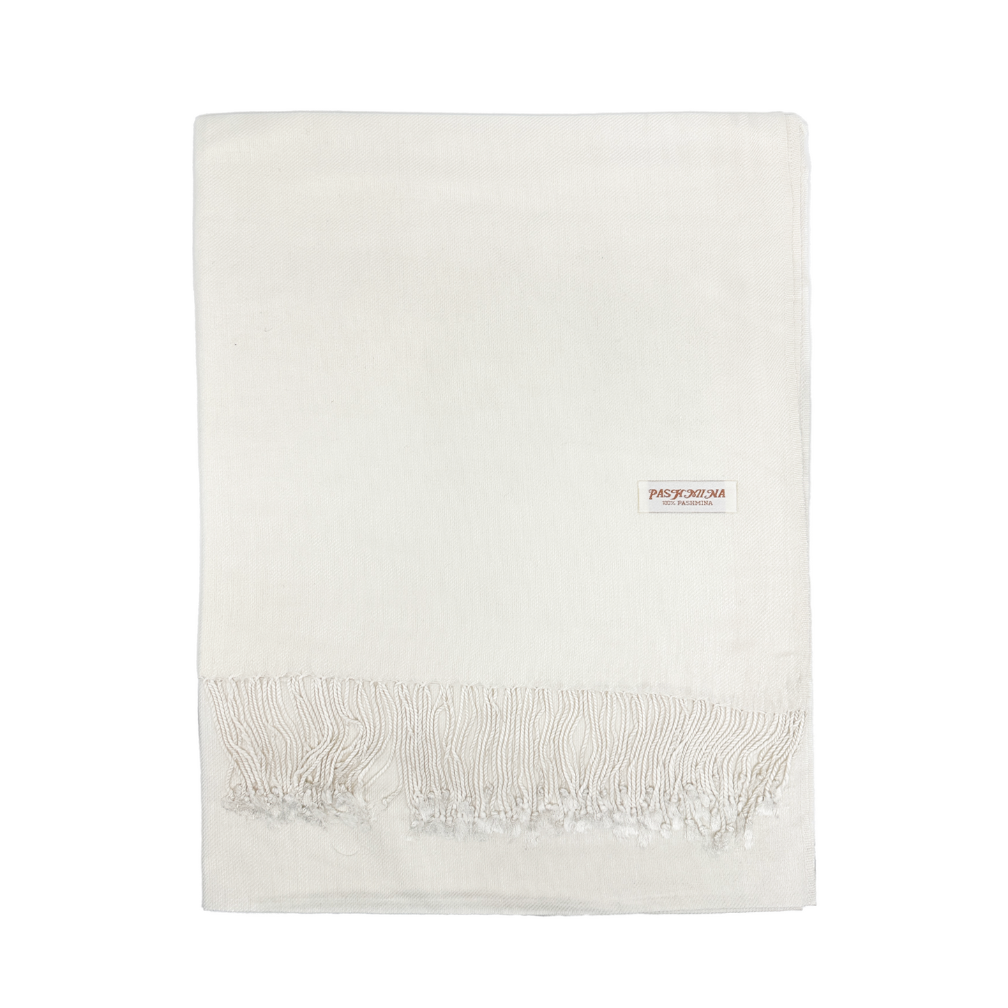 100% Pashmina White Scarf