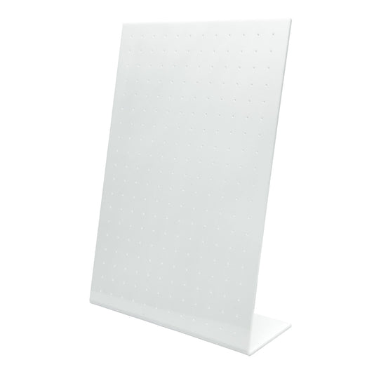 11 1/2" White Acrylic Earring Display Stand for 114 Pairs