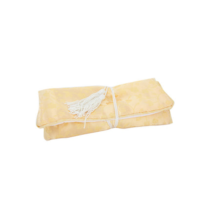 11 1/2" x 8 1/2" Yellow Floral Pattern Jewelry Case Roll