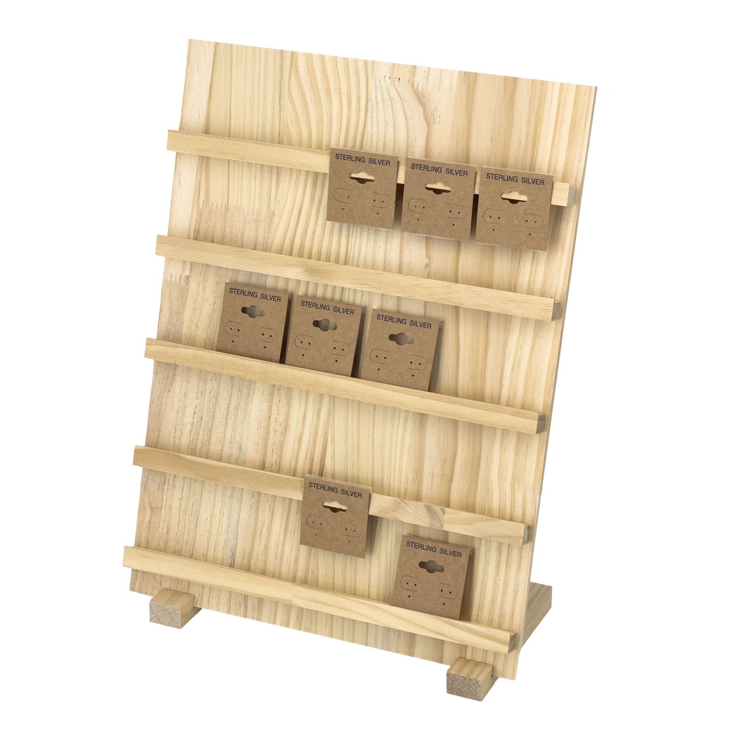 11 3/4" x 15 3/4" Wood Earring Card Display Stand
