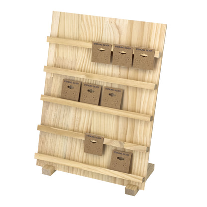 11 3/4" x 15 3/4" Wood Earring Card Display Stand