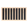 11.5" x 6" Wood Black Velvet 9 Row Ring Display Stand
