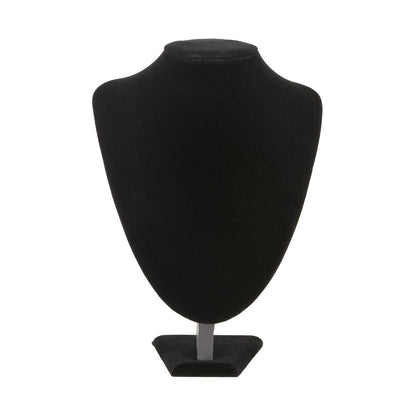 11" Black Velvet Necklace Bust Display
