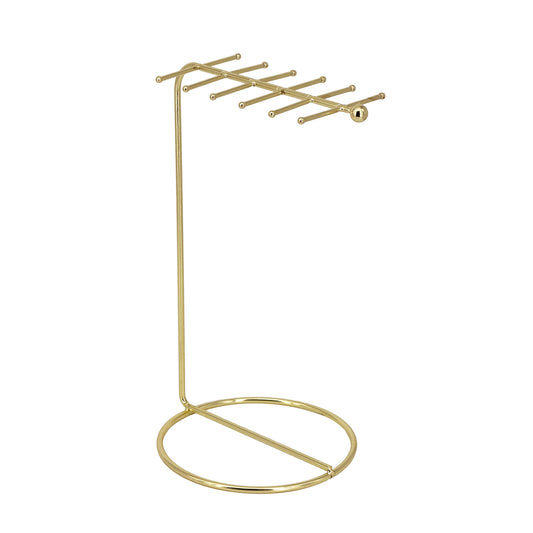 11" Gold Metal 10 Bar Jewelry Display Stand