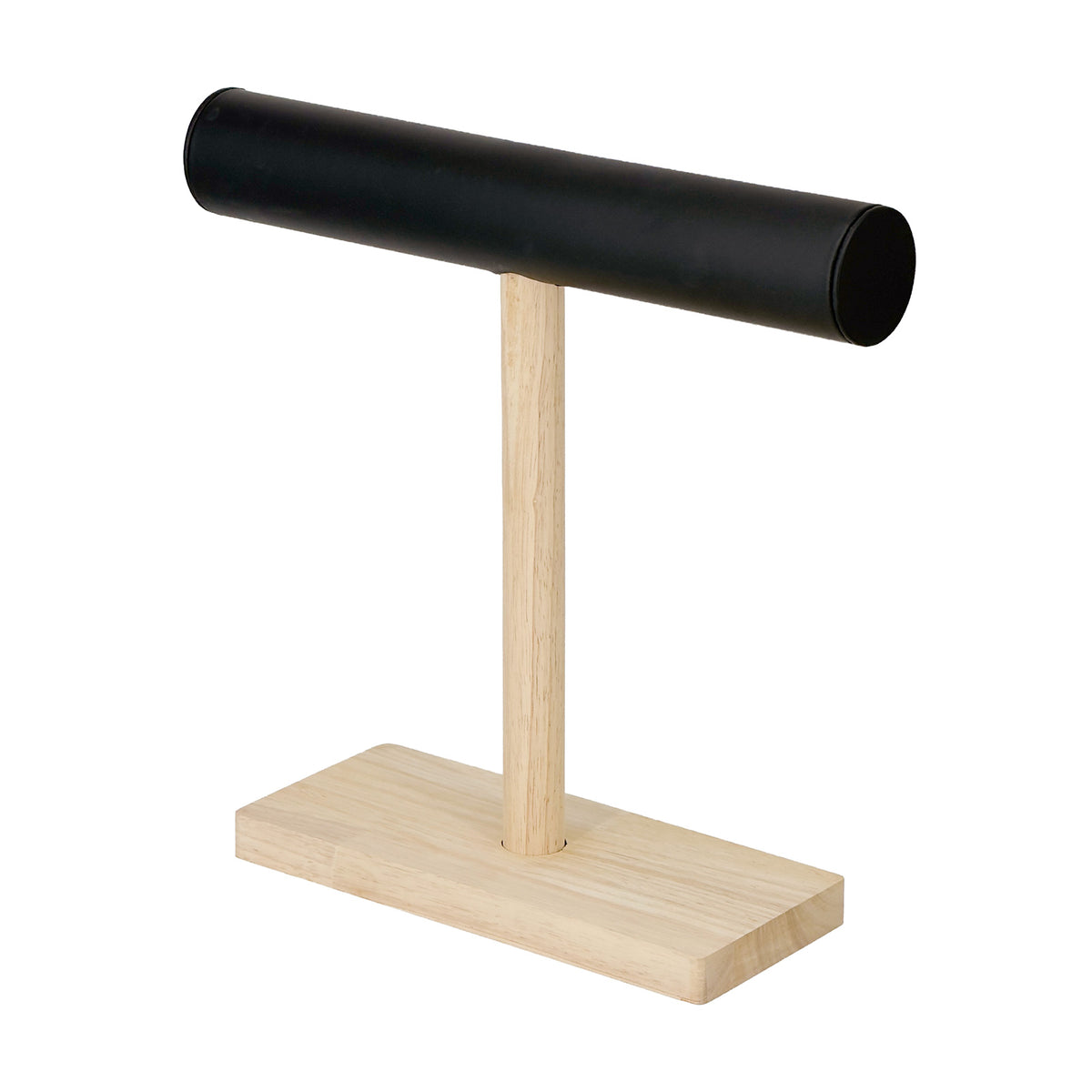 12 1/4" Black Leatherette Wood T-Bar Jewelry Display
