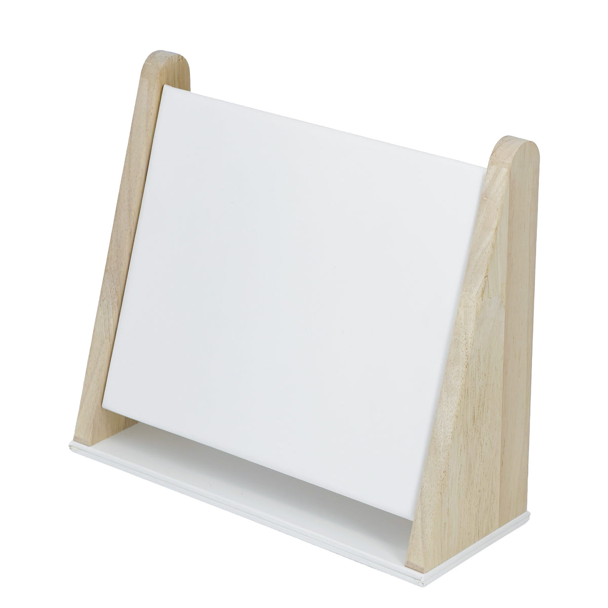 12 1/4" x 10 1/2" White Leatherette Wood Necklace Display with 16 Hooks