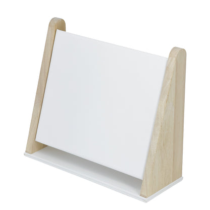 12 1/4" x 10 1/2" White Leatherette Wood Necklace Display with 16 Hooks