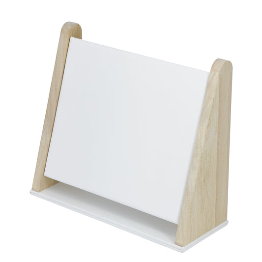 12 1/4" x 10 1/2" White Leatherette Wood Necklace Display with 16 Hooks