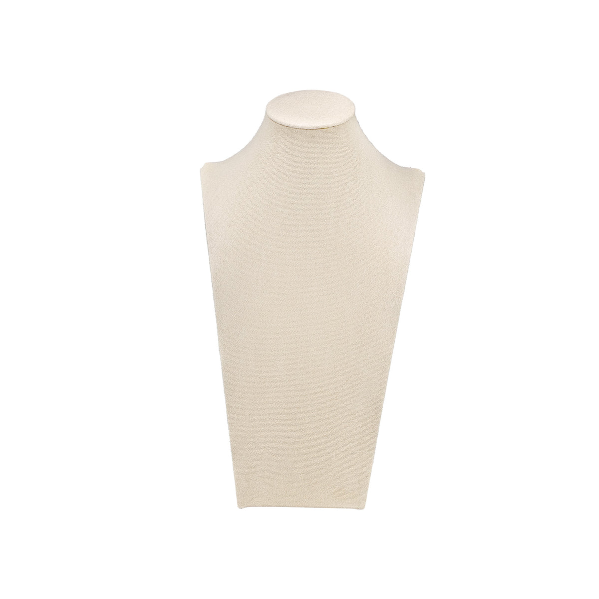 12" Beige Microfiber Necklace Bust Jewelry Display