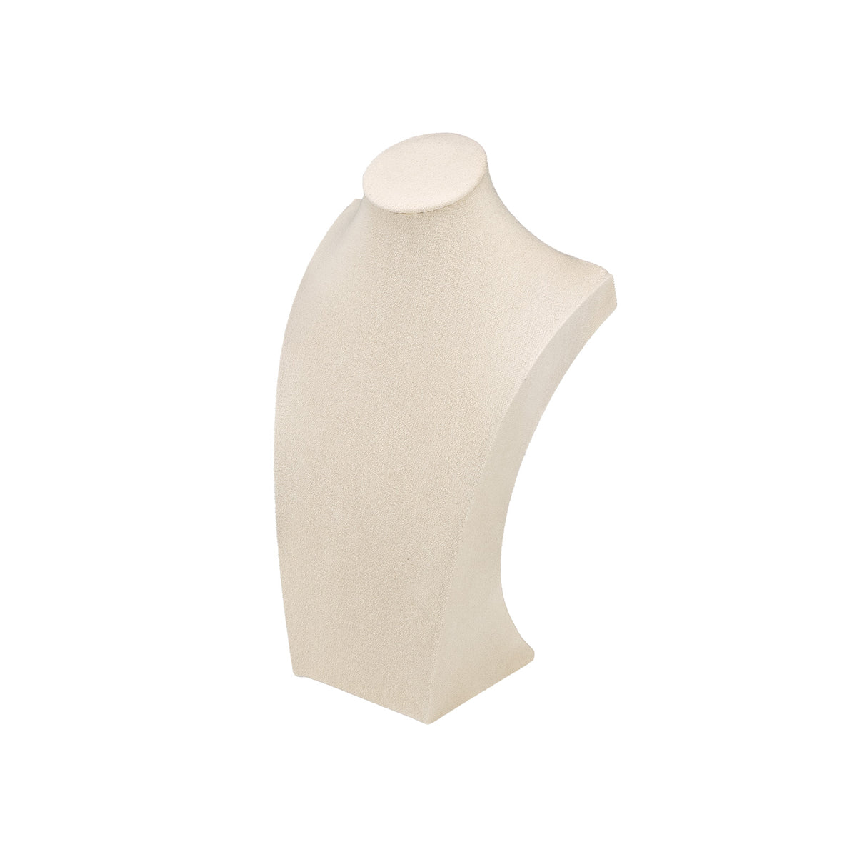 12" Beige Microfiber Necklace Bust Jewelry Display