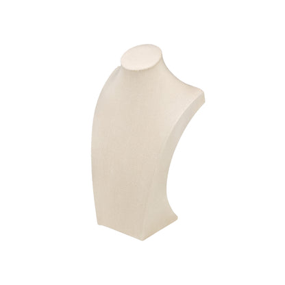 12" Beige Microfiber Necklace Bust Jewelry Display