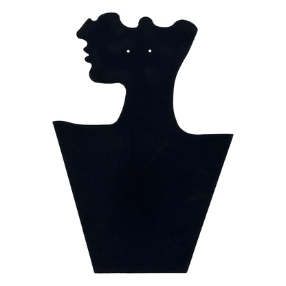 12" Black Cardboard Necklace and Earring Easel Display
