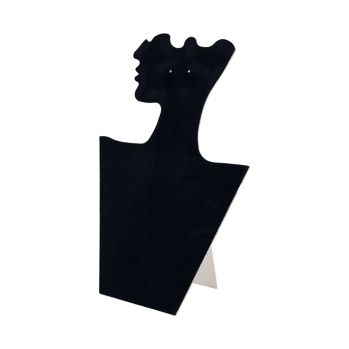 12" Black Cardboard Necklace and Earring Easel Display