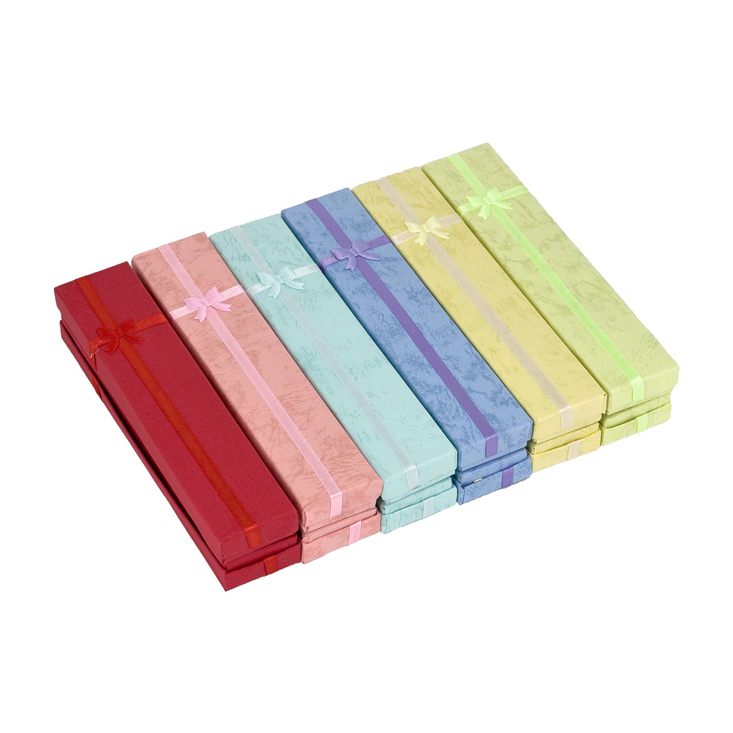 12-Pack Assorted Bracelet Gift Boxes with White Velvet Inserts