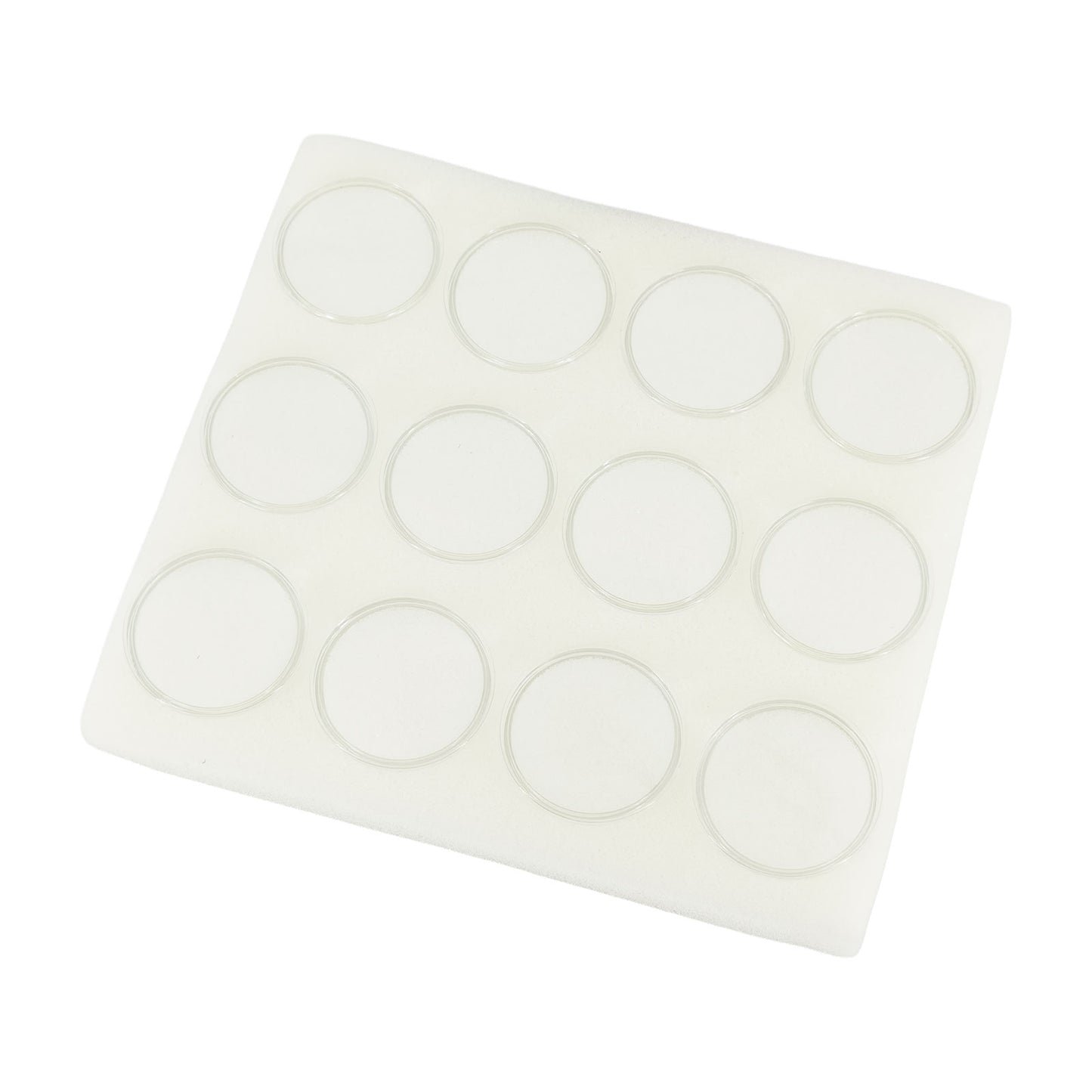 12 Piece White Foam Gemstone Jars