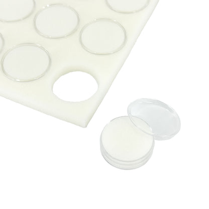 12 Piece White Foam Gemstone Jars