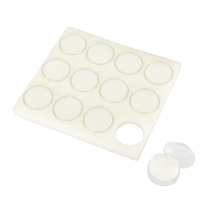 12 Piece White Foam Gemstone Jars