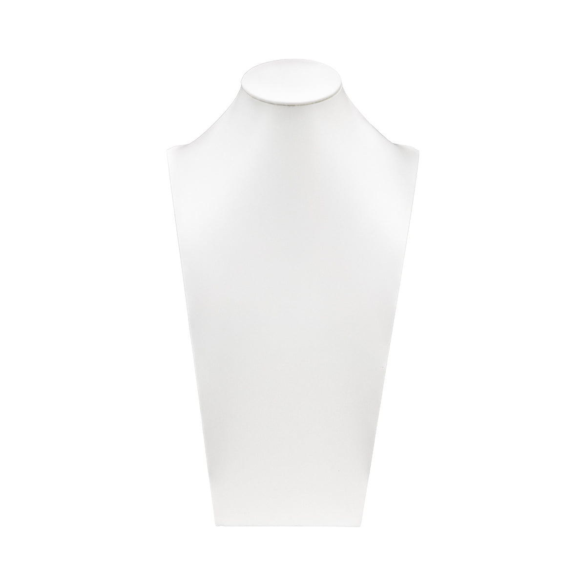12" White Leatherette Necklace Bust Jewelry Display