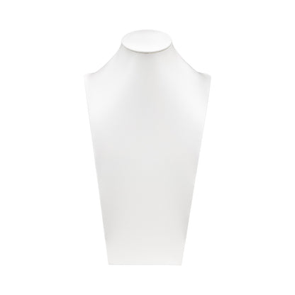 12" White Leatherette Necklace Bust Jewelry Display