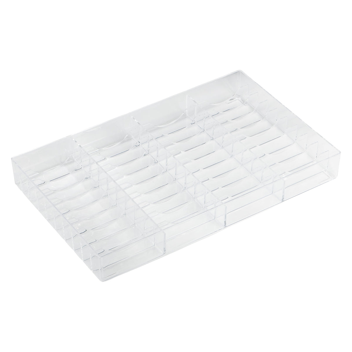 13 1/4" x 8 1/4" Clear Acrylic 40-Slot Bangle Display Tray