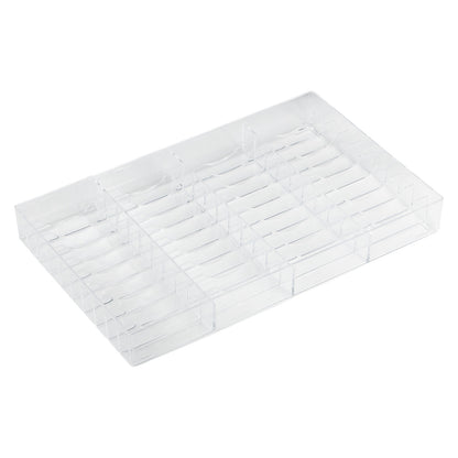 13 1/4" x 8 1/4" Clear Acrylic 40-Slot Bangle Display Tray
