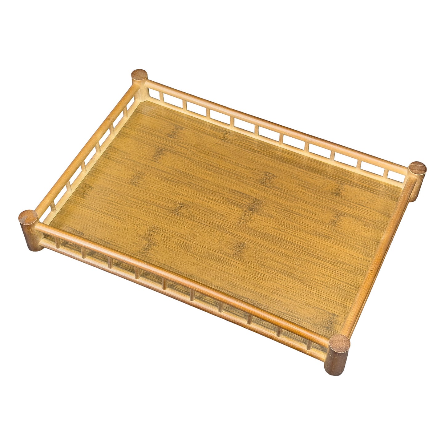 14 1/4" x 10" MDF Wood Tea Cup Serving Tray