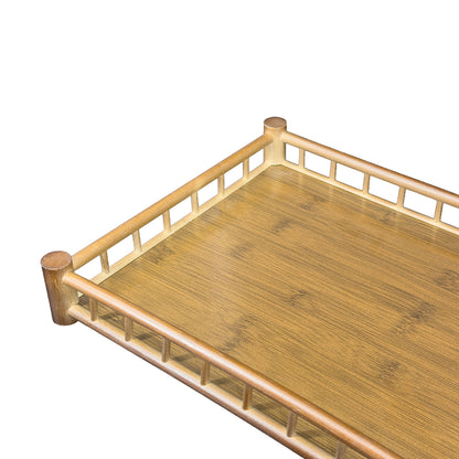 14 1/4" x 10" MDF Wood Tea Cup Serving Tray