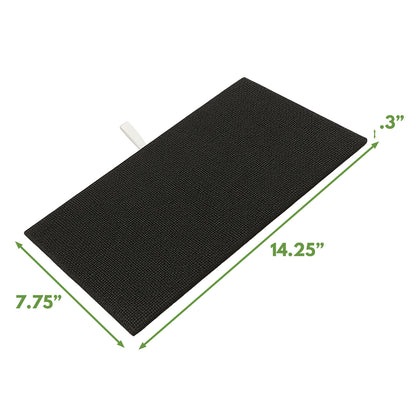 14 1/4" x 7 3/4" Black Burlap Padded Display Pad (2-Pack)