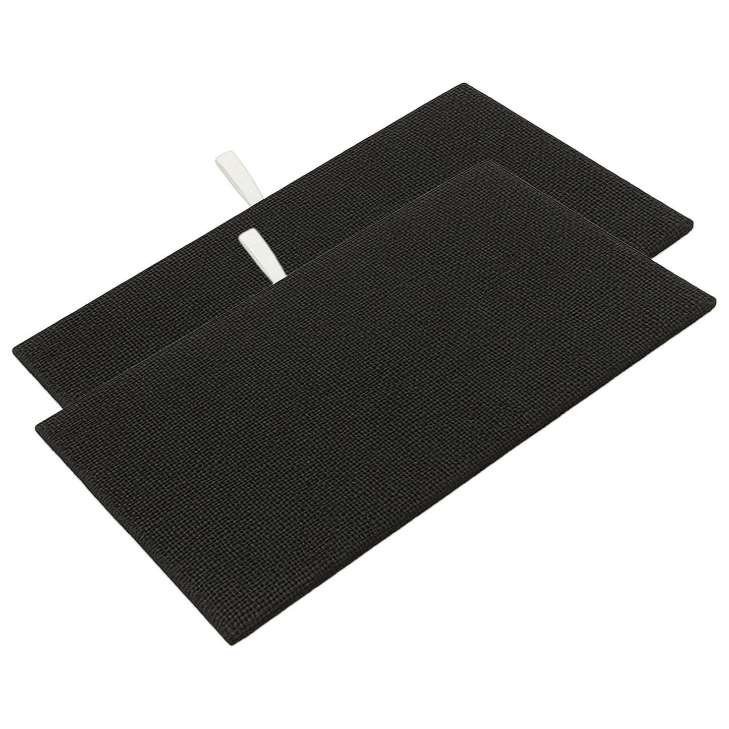 14 1/4" x 7 3/4" Black Burlap Padded Display Pad (2-Pack)
