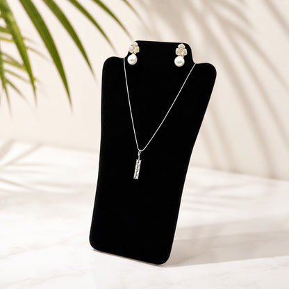 14 1/8" Black Velvet Easel Display for Earring and Necklace (2-Pack)