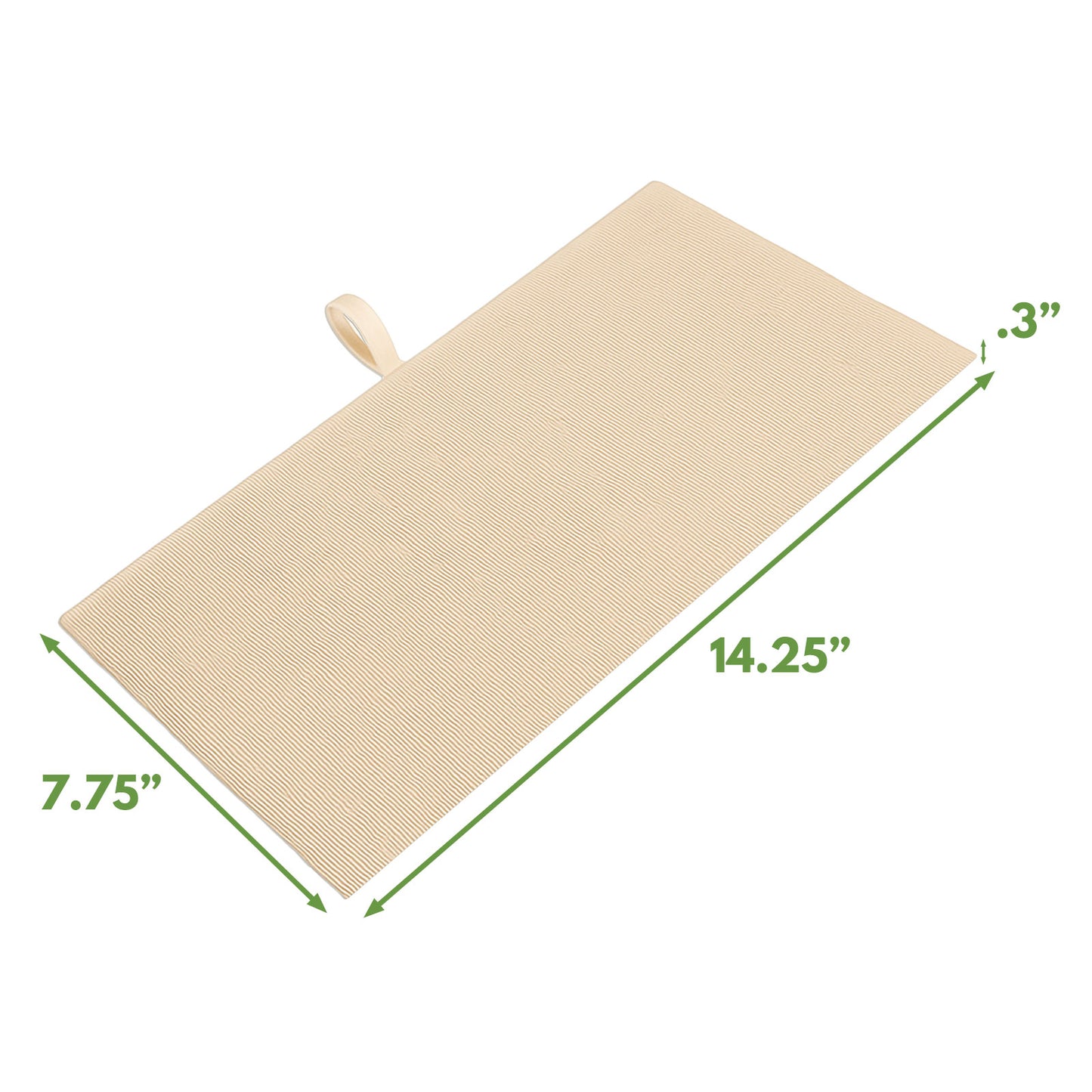 14 1/4" x 7 3/4" Beige Velvet Padded Display Pads (2-Pack)
