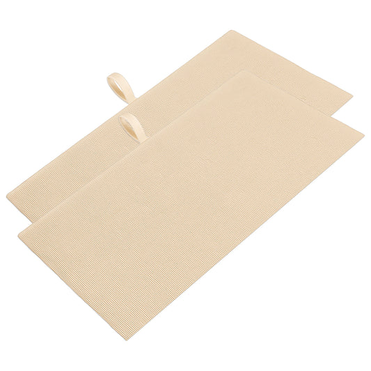 14 1/4" x 7 3/4" Beige Velvet Padded Display Pads (2-Pack)
