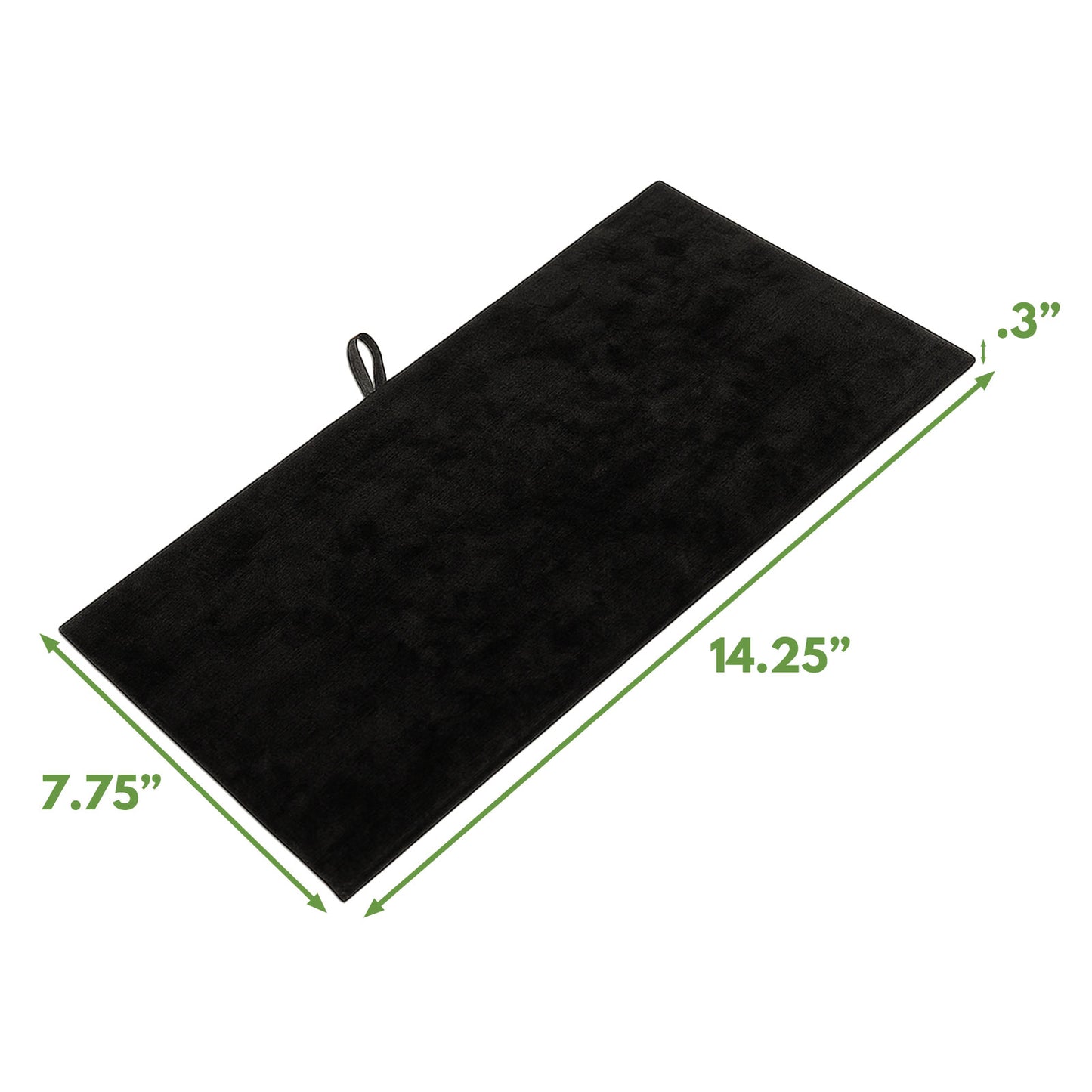 14 1/4" x 7 3/4" Black Velvet Padded Display Pads (2-Pack)